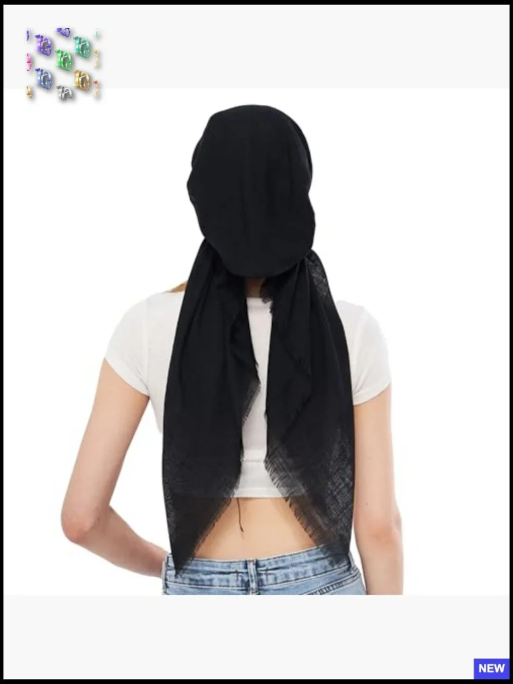Pre-Tied Headscarf Elegant Sparkle Chemo Headwear Soft Lightweight Stretch